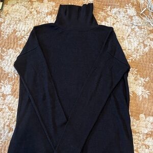 J. Crew Black Vintage fleece women’s Turtleneck Sweater